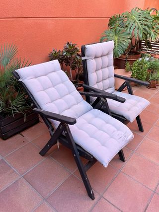 Pareja Sillas Plegables Madera Ikea