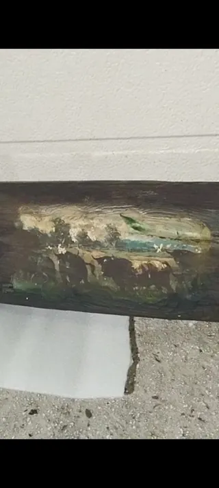 Pintura sobre tablón de madera