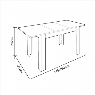 Mesa Comedor Kendra Extensible. Roble Canadian y