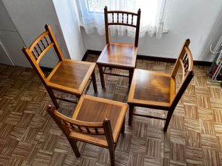 4 Sillas Roble Macizo Estilo Clásico. Nuevas