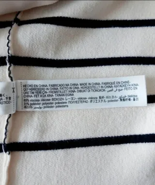 Jersey Massimo Dutti Rayas Viscosa Talla XL