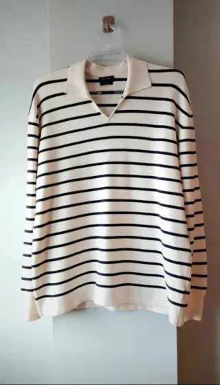 Jersey Massimo Dutti Rayas Viscosa Talla XL