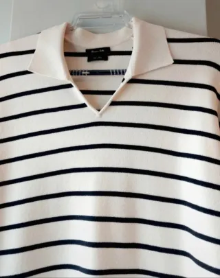 Jersey Massimo Dutti Rayas Viscosa Talla XL