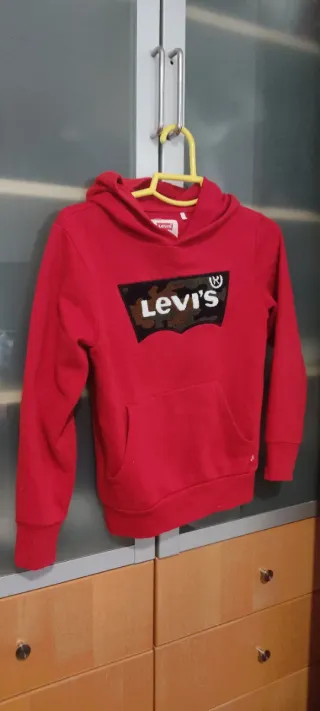 Sudadera Levi's Roja unisex talla T-10 Xs/S