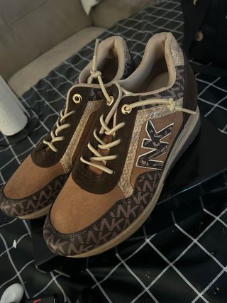 Zapatos Michael Kors Mujer Marrones Dorados