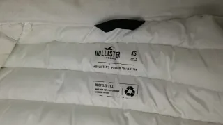 Chaleco Hollister acolchado blanco T.XS