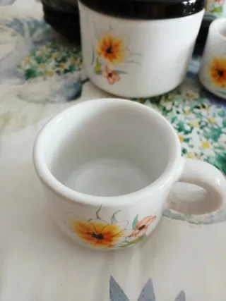 Set caffè con decoro floreale