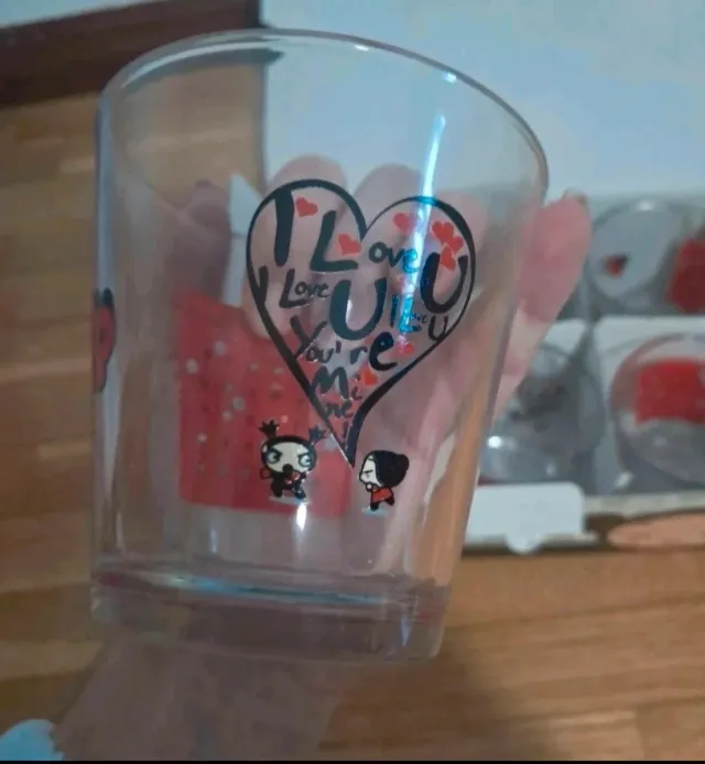 Set 6 Vasos Cristal Pucca Nuevos