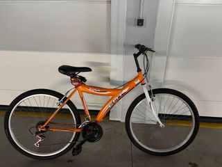Bicicleta de montaña naranja