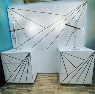 Lámpara Sobremesa LED Schuller Varas blanca/oro