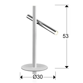 Lámpara Sobremesa LED Schuller Varas blanca/oro