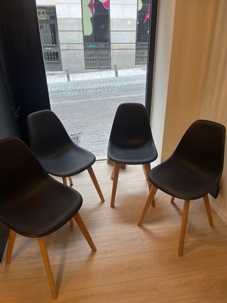 Sillas Nórdicas Negras (Set de 4)