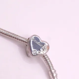 Charm Corazón Abuela Plata
