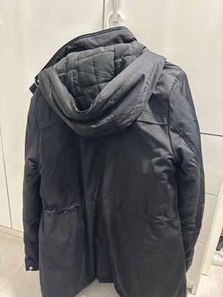 Pull&Bear Chaquetón Negro Talla L