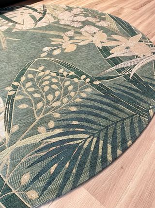 Alfombra Redonda Maison du Monde Verde/Beige