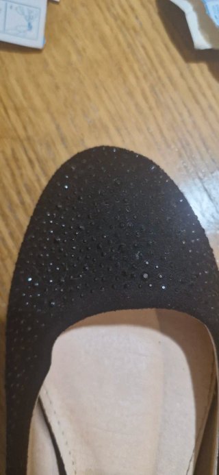 Manoletinas negras con brillo talla 39