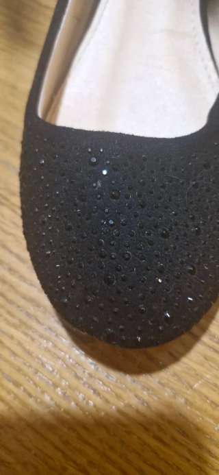 Manoletinas negras con brillo talla 39