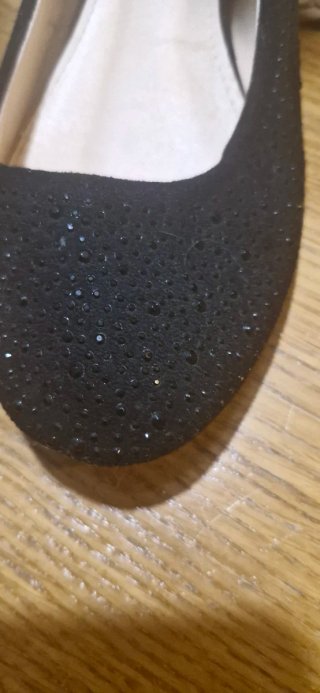 Manoletinas negras con brillo talla 39