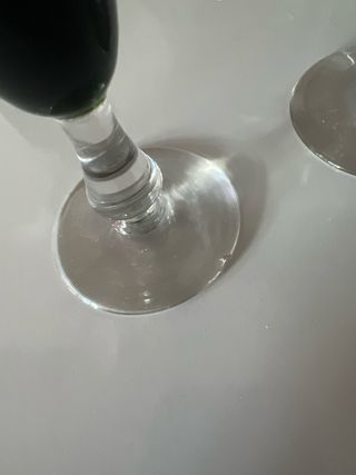 Juego de 2 vasos de cristal verde