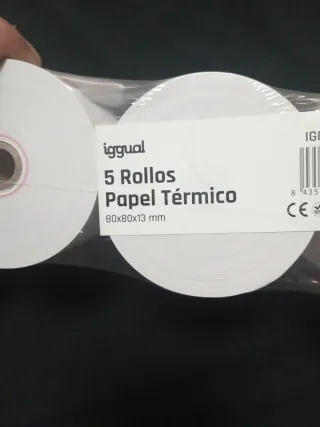 5 Rollos Papel Térmico 80x80mm