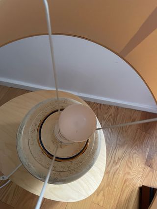 Lámpara de mesa cerámica floral