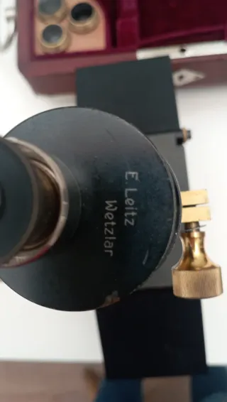 Microscopio Leitz Wetzlar Antiguo Plegable