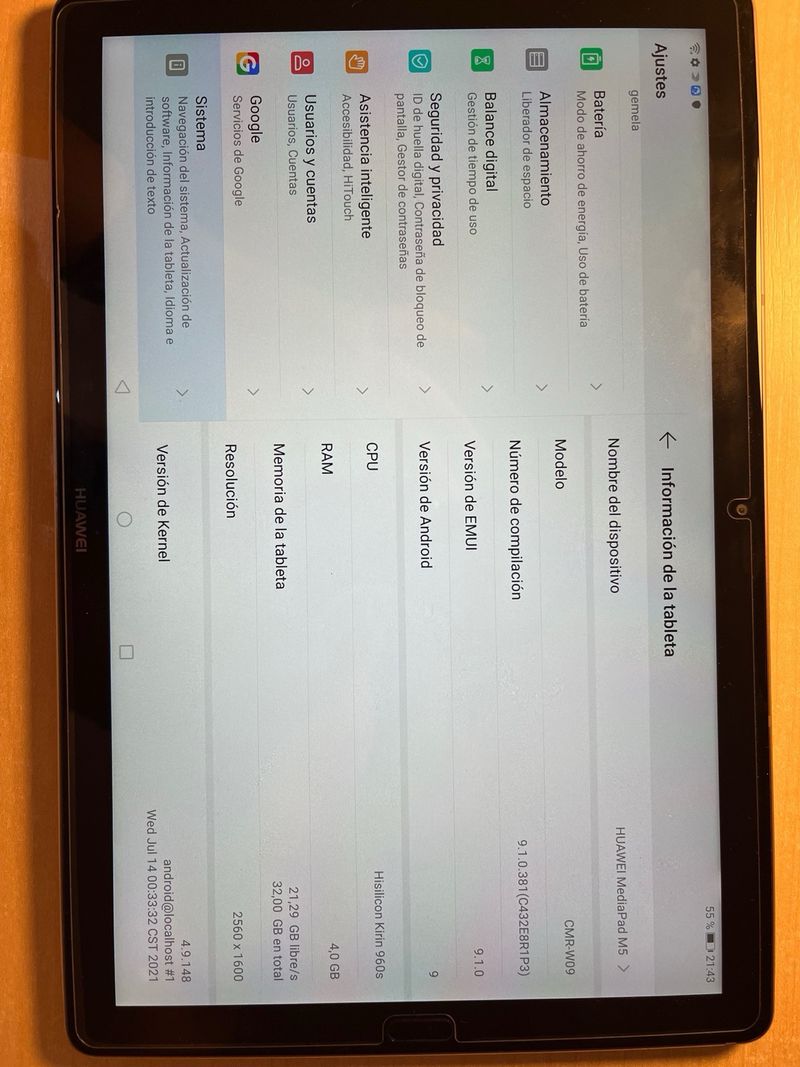 Tablet Huawei MediaPad M5 con funda afbeelding 3