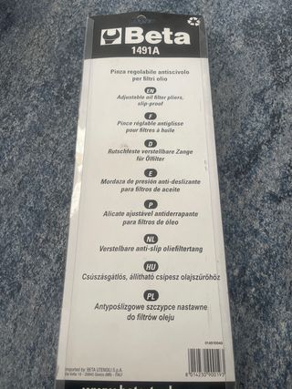 Pinza Beta 1491A para filtros de aceite