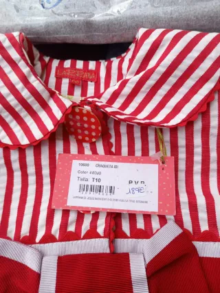 Chaqueta Larrana rayas rojas y blancas