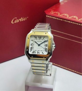 Cartier Santos Mediano Bicolor Acero y Oro 18k