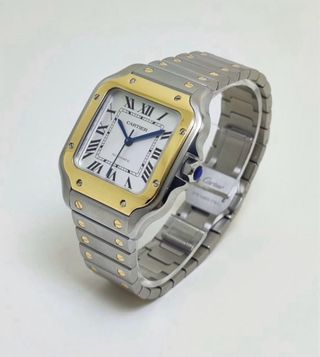 Cartier Santos Mediano Bicolor Acero y Oro 18k