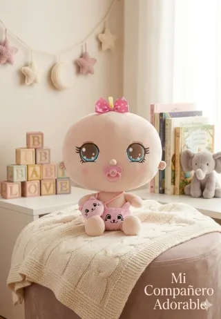 Muñeca Bebé Grande con Sonido y Accesorios