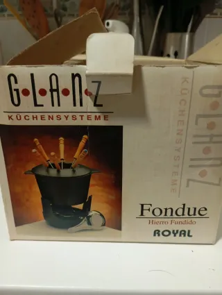 Set Fondue Hierro Fundido + Utensilios a estrenar
