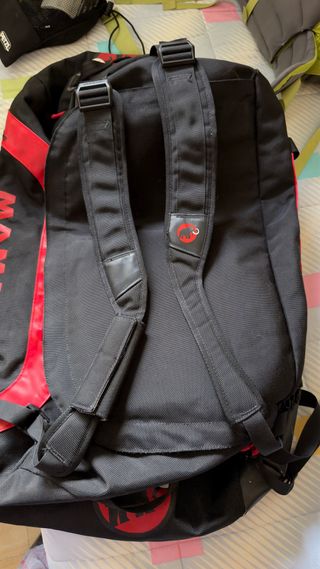 Bolsa Petate Viaje Mammut cargon 110l Negra Roja