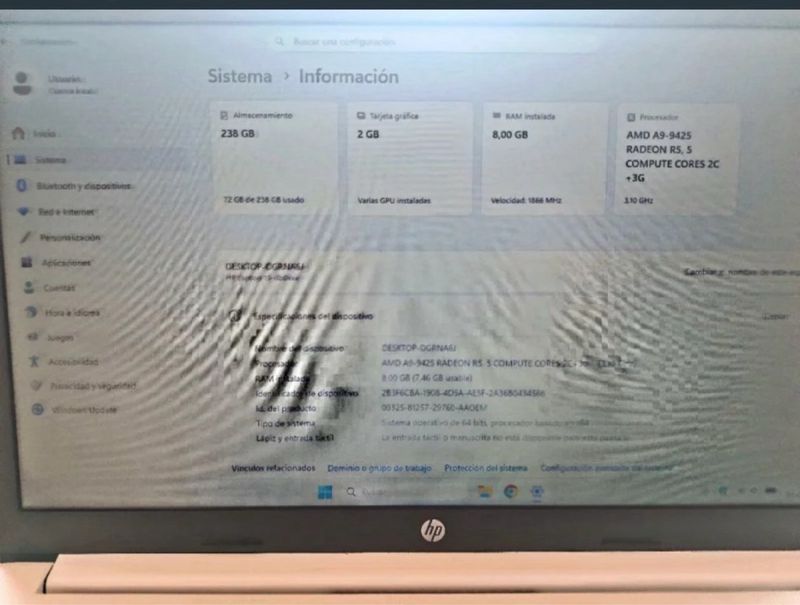 Portátil HP 256GB SSD 8GB RAM Blanco afbeelding 5