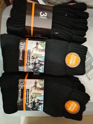 3 Paquetes Calcetines Térmicos JUNCAR Negro