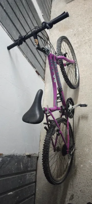 Bicicletas XC Roja y Rosa de ciudad.