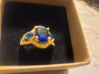 Anillo Azul y plata