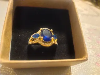 Anillo Azul y plata