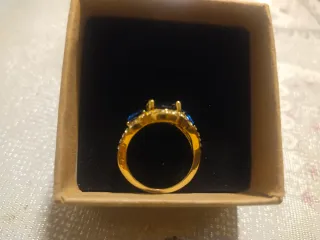 Anillo Azul y plata