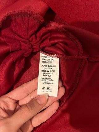 Minigonna rossa arricciata