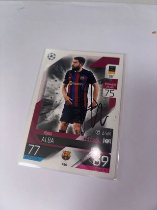 Lote 2 Cromos Jordi Alba Firmados