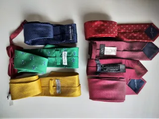 Lote de corbatas y pajarita