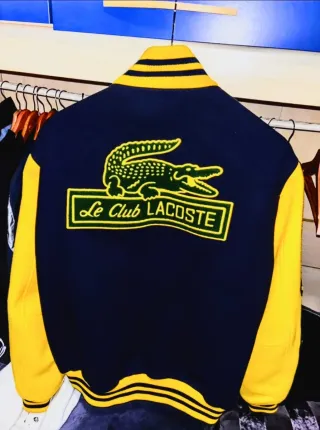 Chaqueta universitaria Lacoste Negra y Amarilla