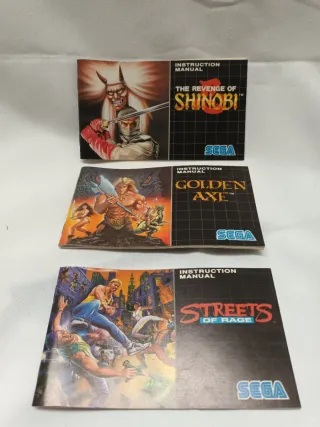 Manuali Sega Mega Drive: Shinobi, Golden Axe, Str