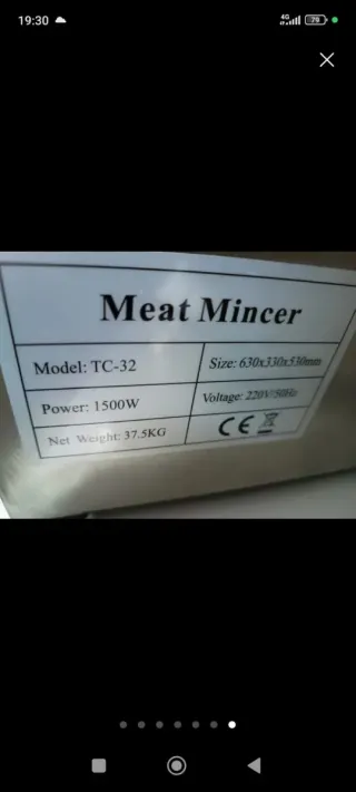 Picadora industrial acero inoxidable