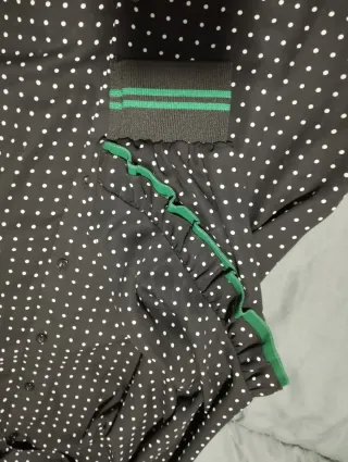 Kimono lunares negro y verde S