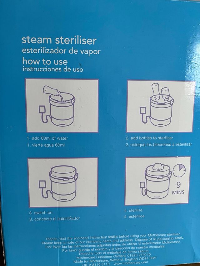 Esterilizador de biberones Mothercare