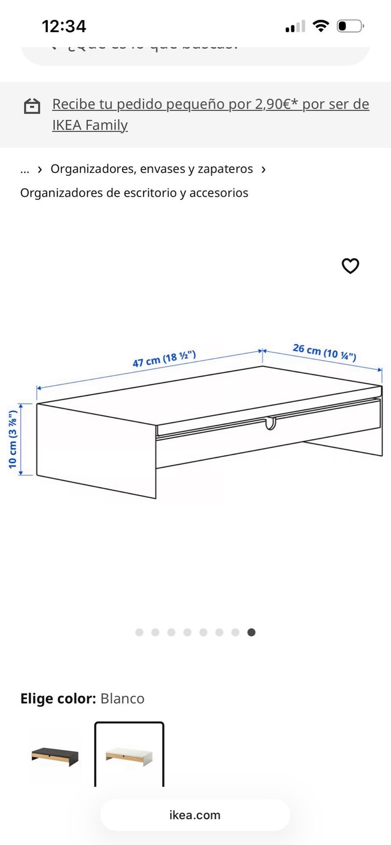 Soporte monitor con cajón, blanco y bambú de IKEA afbeelding 4