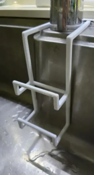 Soporte para estropajos blanco y verde